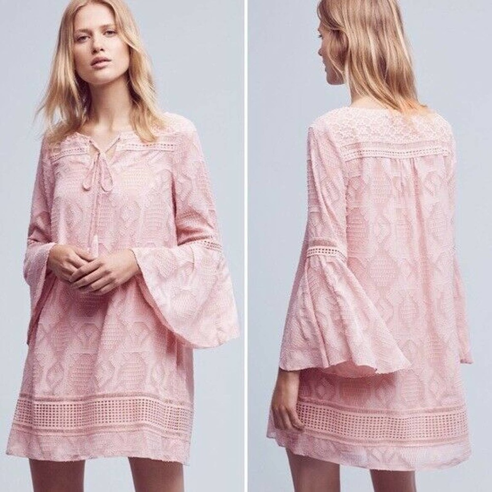 Anthropologie Floreat Bell Sleeve Dress